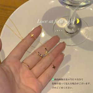 ムーン 月 ネックレス レディース 韓国 ジュエリーの詳細画像1
