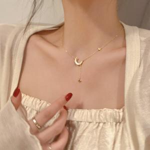 ムーン 月 ネックレス レディース 韓国 ジュエリーの詳細画像2