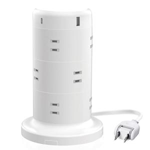 エレコム 電源タップ タワー型 延長コード [ 12個口