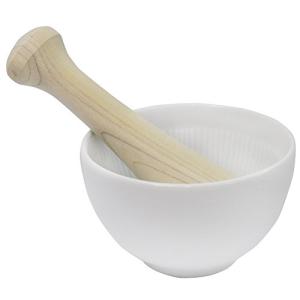 貝印 KAI すり鉢 すりこ木棒 天然木 ( 朴 ) 付き ミニ キッチンツール
