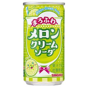 サンガリア まろふわメロンクリームソーダ 190g ×30本