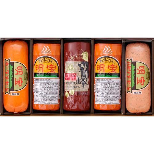 0613-001 明宝ハム パセリソーセージ ポークソーセージ 瑞峰詰め合わせ５本セット