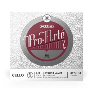 チェロ弦 D'Addario J5903T 4/4M ProArte Cello Strings/G-tungsten Silver｜hidarikiki