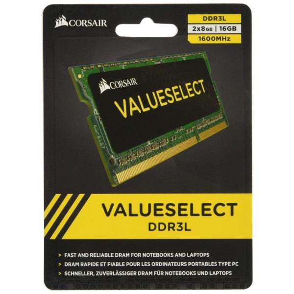 PC用メモリ 8GB×2枚キット CORSAIR DDR3 SO-DIMM メモリモジュール Val...