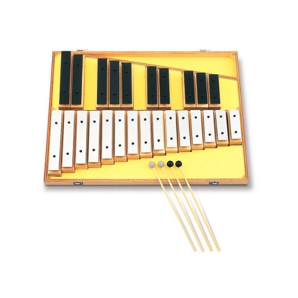 鉄琴 スズキ 楽器 サウンドブロック 2オクターブ 25音 SB-25 オルフ楽器 木製共鳴箱が1音...