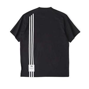 Y-3 ワイスリー バック 3ストライプ Tシャツ H16334 H16335 半袖Tシャツ メンズS-Black(H16334)｜hidarikiki