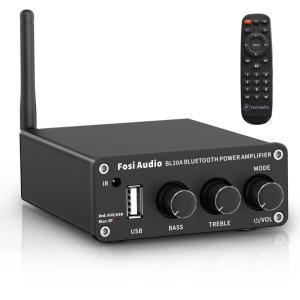 Fosi Audioアップグレード品 BL20A 小型 Bluetooth 5.0 アンプ100Wx2 Hi-Fi Mini 2チャンネル｜hidarikiki