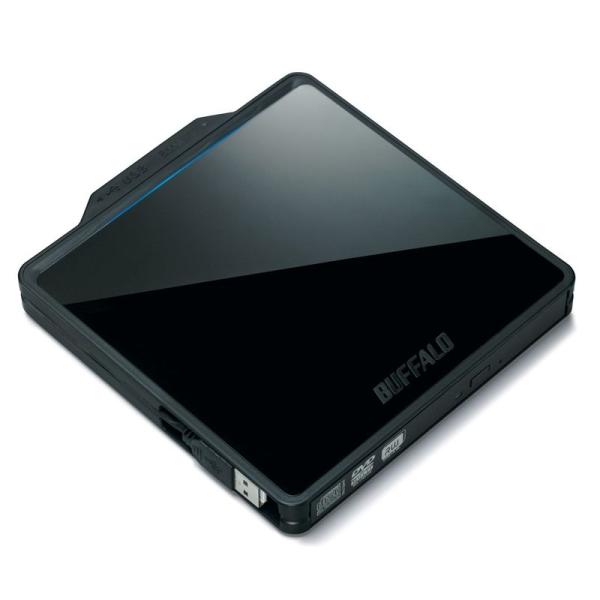 外付CD・DVDドライブ ブラック パソコン周辺機器 BUFFALO USB2.0用 ポータブルDV...