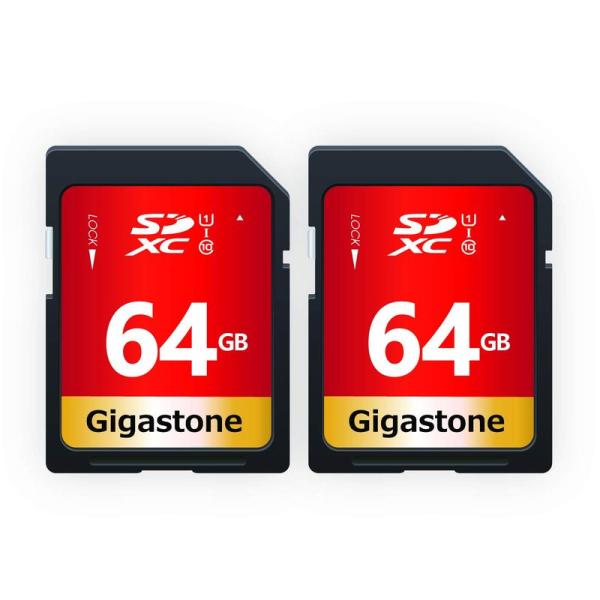 Gigastone 64GB SDカード 2枚セット UHS-I U1 Class 10 SDXC ...