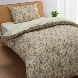 西川 モリス ギャラリー 掛けふとんカバー シングル 綿100％ 150×210cm ゴールデンリリー 日本製 PI01600676