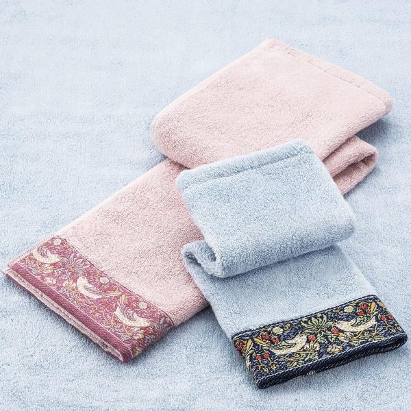 西川 フェイスタオル 今治タオル モリスギャラリー いちご泥棒柄 日本製 綿100% TT28120...