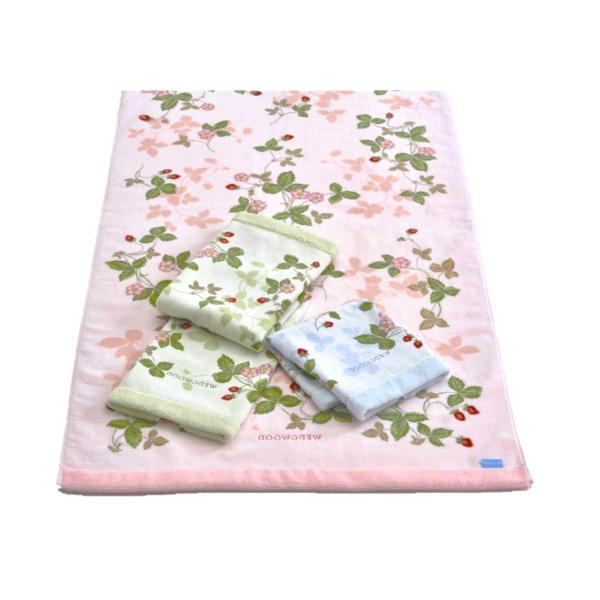 西川 ウエッジウッド ワイルドストロベリー ウオッシュタオル 34×35cm 綿100％ 今治 日本...