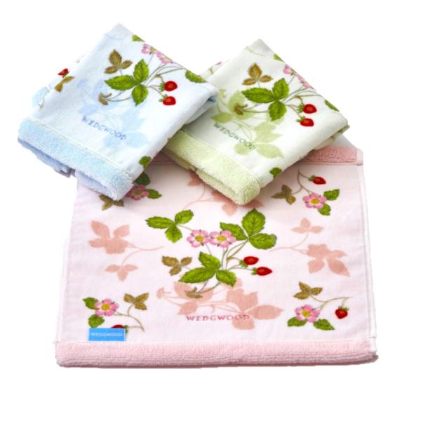 西川 ウエッジウッド ワイルドストロベリー ミニタオル 25×25cm 綿100％ 今治 日本製 W...