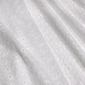 インド コットン アイレットレース リングウェーブ ホワイト 全2種 A[オーダーカット生地 10cm単位]