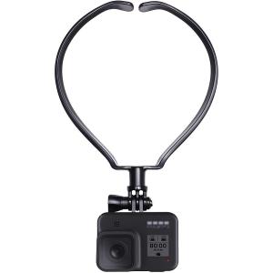 GoPro hero 8 7 6 5 対応 アクセサリー 首掛け式 スマホ マウント 付き その他ほぼ全てのアクションカメラ 対応【FF】