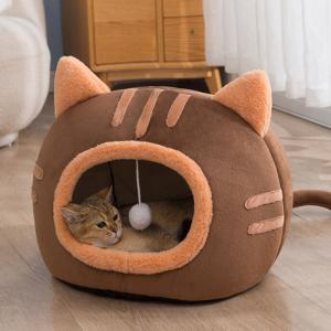 爆買 ペットベッド ドーム型 冬 猫用品 ネコ...の詳細画像2