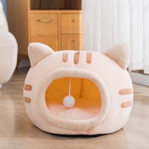 爆買 ペットベッド ドーム型 冬 猫用品 ネコ...の詳細画像3