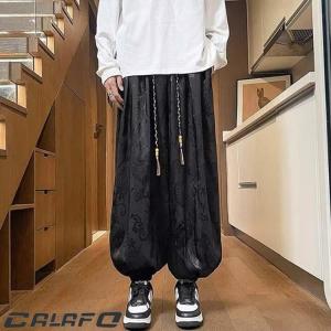 サルエルパンツ 龍柄 ドラゴン柄 メンズ 涼し...の詳細画像3