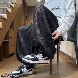 サルエルパンツ 龍柄 ドラゴン柄 メンズ 涼し...の詳細画像4