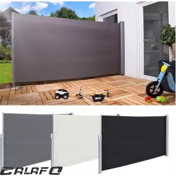 サンシェード 庭園 3m 引き込み式 サイドオーニング 日よけ 目隠し 防風 防水 耐紫外線性 自立...