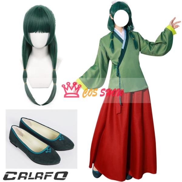 薬屋のひとりごと 猫猫 マオマオ 風 コスプレ衣装 薬師 漢服 cosplay 仮装 ウィッグ靴追加...
