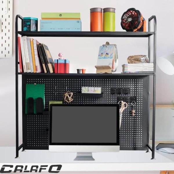 卓上ラック穴付き穴板 机上ラック収納 デスク2段 DIY 卓上 棚 多機能 収納ラック　オフィス 事...