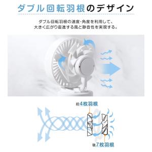 卓上扇風機 風量調整 usb給電 コンパクト ...の詳細画像1