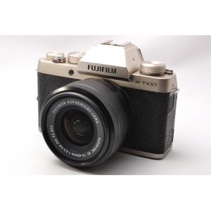 富士フイルム FUJIFILM ミラーレス一眼 X-T100 レンズキット シャンパンゴールド 中古｜hideyoshi-camera