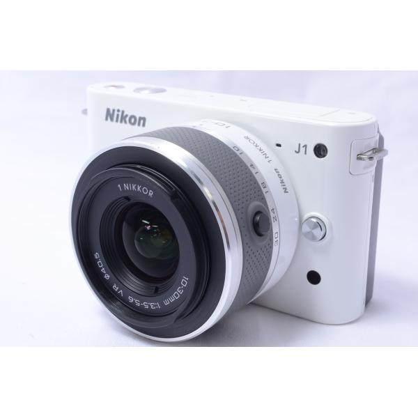 ミラーレス一眼 ニコン Nikon 1 J1 レンズキット ホワイト SDカード付き 中古