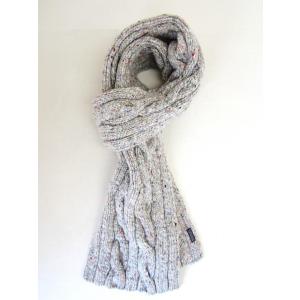 Fisherman OUT OF IRELAND フィッシャーマン アウトオブアイルランド Scarf メリノウールケーブル編みマフラー_WILDFLOWERS｜hidingplace