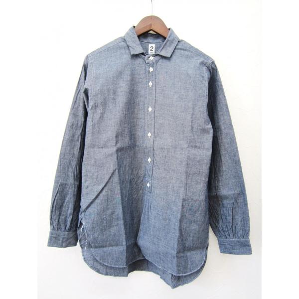 ohh!nisica オオニシカ　オオニシカシャツ インディゴシャンブレー_BLUE
