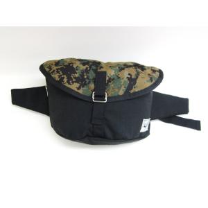 SantaAna MFG サンタアナマニュファクチュアリング Irvine ウエストバック ショルダーバッグ MADE IN U.S.A. アメリカ製_BLACK×CAMO｜hidingplace