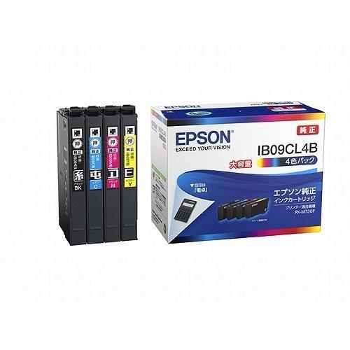 【 ポイント １０倍 】　EPSON　IB09CL4B　インクカートリッジ　大容量4色パック　純正
