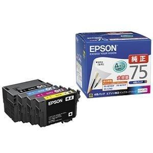 【 ポイント １０倍 】　EPSON　IC4CL75　インクカートリッジ　4色パック　純正