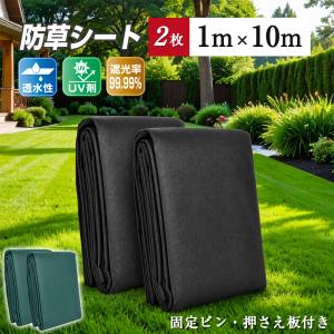 防草シート 1mx10m 1枚・2枚入り 不織布...の商品画像