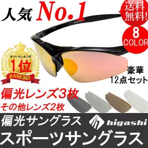 スポーツサングラス 偏光 サングラス スポーツ UVカット ...