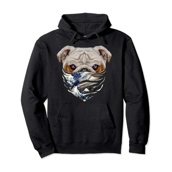 Grumpy English Bulldog in Edo Japan Tsunami Print ...