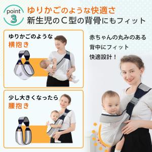 ベビースリング 新生児 メッシュ ヒップシート...の詳細画像3