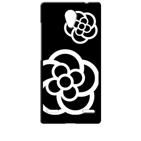 Blade E02/Libero2 ブラック ハードケース カメリア 花柄