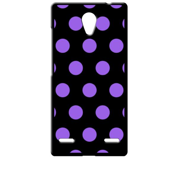 Blade E02/Libero2 ブラック ハードケース 小 ドット柄 水玉 パープル
