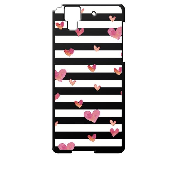 F01J ブラック ハードケース ハート＆ボーダー