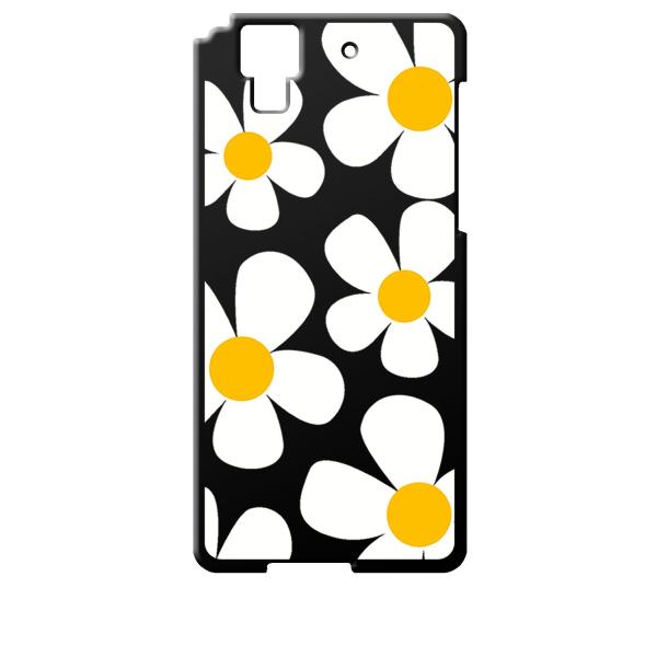 F01J ブラック ハードケース デイジー 花柄 レトロ フラワー