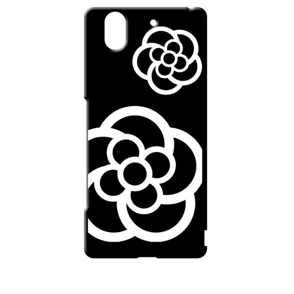 F01K ブラック ハードケース カメリア 花柄