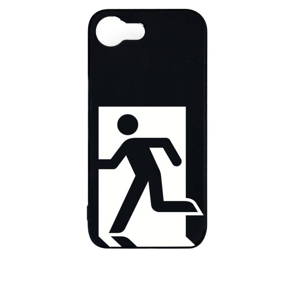 iPhone16e アイフォン16e ブラック ハードケース 非常口