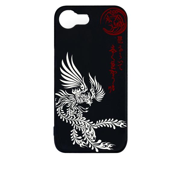 iPhone16e アイフォン16e ブラック ハードケース ip1040 和風 和柄 鳳凰 鳥 ト...