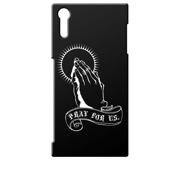 SO01J/SOV34/601SO ブラック ハードケース プレイングハンド 合掌