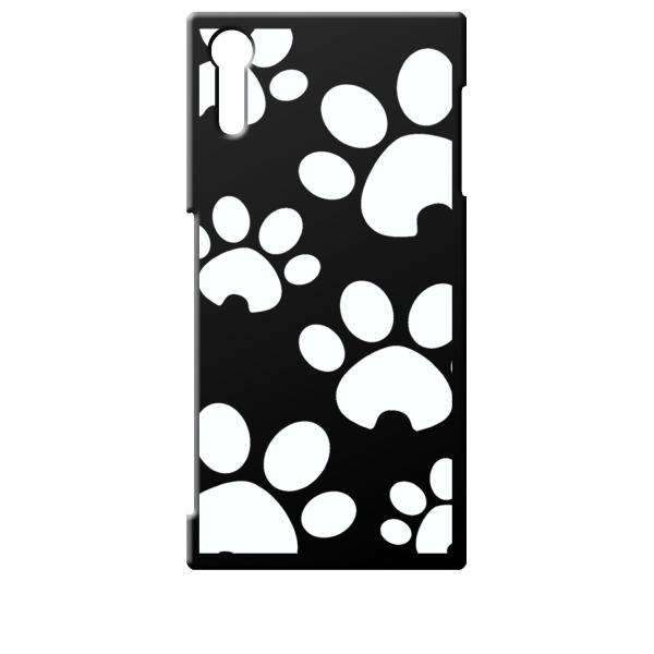 SO01J/SOV34/601SO ブラック ハードケース 肉球（大） 犬 猫