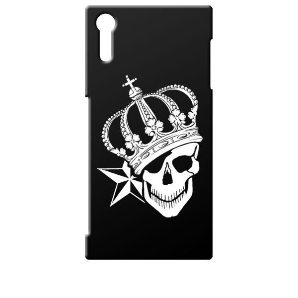 SO01J/SOV34/601SO ブラック ハードケース スカル クラウン 王冠 ドクロ 骸骨 星...