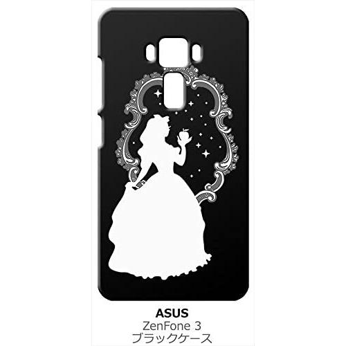 zenfone3 ブラック ハードケース 白雪姫 リンゴ キラキラ プリンセス