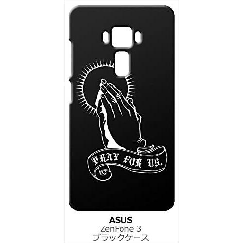 zenfone3 ブラック ハードケース プレイングハンド 合掌